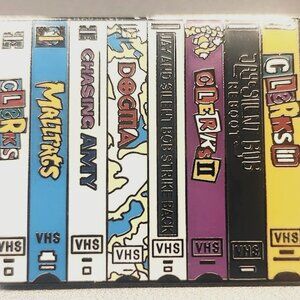 Jay and Silent Bob VHS Stack Custom Enamel Pin